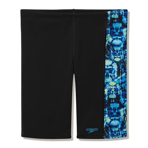 Boys Print Panel Jammer Anthracite Hyperteal