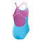 Girls Solid Lane Line Back One Piece Pickton Blue