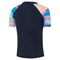 Girls Short Sleeve Solid Rash Top Peacoat