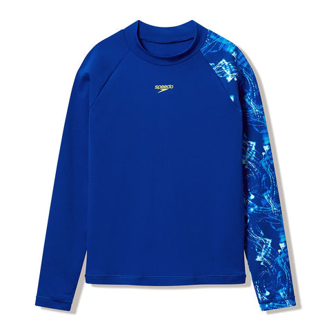 Boys Long Sleeve Print Rash Guard Night Watch Citrus