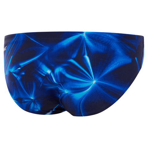 Mens Print 7cm Brief Black Deep Sapphire
