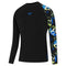 Boys LS Rash Top Black Sugar Blue