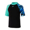 Boys Logo SS Rash Top Black Artic Glass