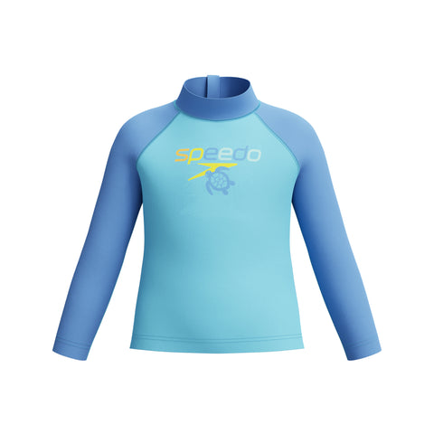 Toddler Boys Long Sleeve Print Rashtop Blue