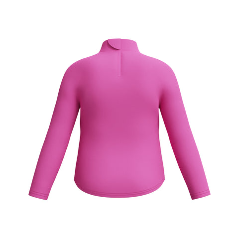 Toddler Girls Print Long Sleeve Rashguard Neon Flamingo