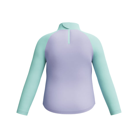 Toddler Girls Print Long Sleeve Rashguard Bright Lavender