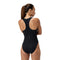 Womens Racer Zip Swimsuit Anthracite