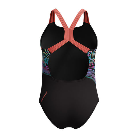 Girls Digital Placement Powerback Neon Coral