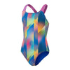 Girls Digital Allover Powerback One Piece Kiki Pink Cobalt