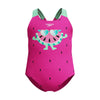 Toddler Girls Digital Printed Swimsuit Neon Bubblgum Green