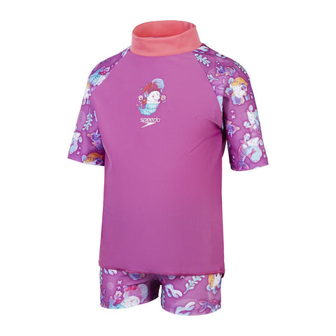 Toddler Girls SS Rash top Set Kiki Pink