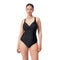 Womens Shaping Cross Knot One Piece Black