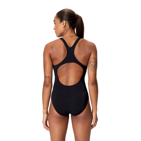 Womens Printed Medalist One Piece Black Cobalt