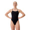 Womens Solid V-Back 2.0 One Piece Black