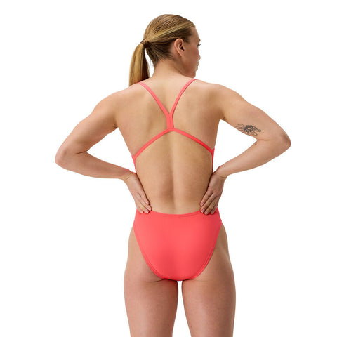Womens Solid V-Back 2.0 Neon Coral