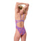Womens Printed Web Back One Piece Coral Cluster Indigo Glow