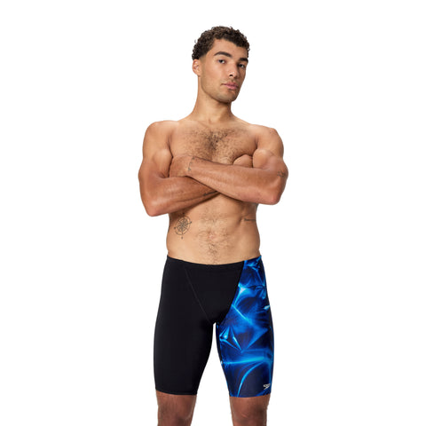 Mens Print Vcut Jammer Black Deep Sapphire
