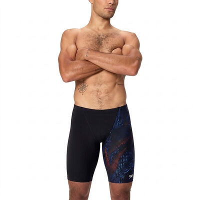 Mens Placement V-Cut Jammer Black