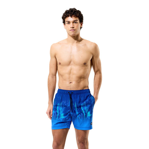 Mens Print Redondo Edge Swim Short 16" Blue