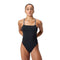 Womens Active Back One Piece Black Silver