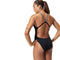 Womens Active Back One Piece Black Silver