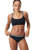 Womens Performance Two Piece Set Black Silver