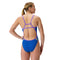 Womens Solid Tri Back One Piece Lagoon Blue