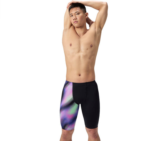 Mens Printed Jammer Blurry Glass Black