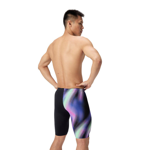 Mens Printed Jammer Blurry Glass Black
