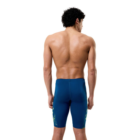 Mens Spliced Printed Jammer Mirage Time/Denim Teal