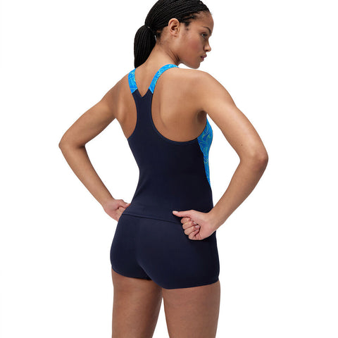 Womens Hyperboom Splice Tankini Set Lagoon Blue