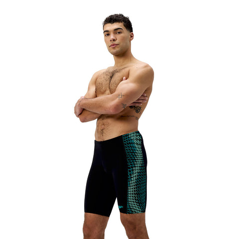 Mens Endurance+ Tech Panel Jammer Black Turquoise Gem