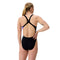 Womens Placement Printed Powerback One Piece Black Blurry Glass