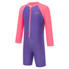 Toddler Girls Long Sleeve Zip Sunsuit Indigo Glow