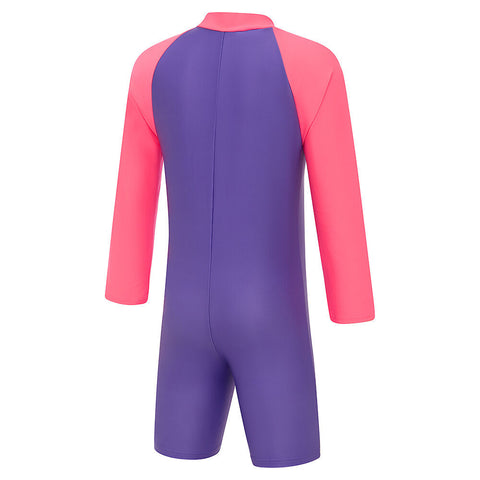 Toddler Girls Long Sleeve Zip Sunsuit Indigo Glow