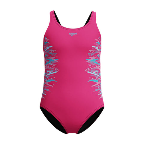 Girls Duo Logo Placement Muscleback Pink Blue