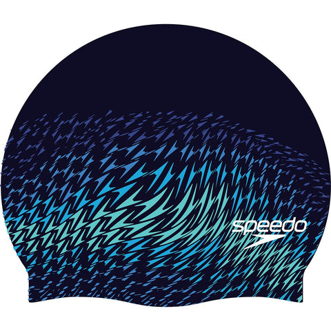 Printed Silicon Cap Peacoat Flowing Boom