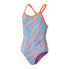 Girls Allover Digital Vback One Piece Kiki Pink Blue Red