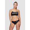 Womens Eco End+ Crop Top Black White