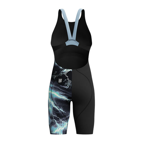 Girls Fastskin LZR Ignite OB Kneeskin Electro Static Black