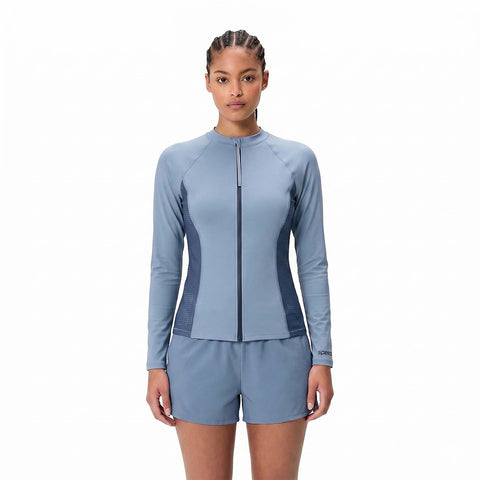 Womens Scuba Flex Long Sleeve Rash Guard Polar Blue Oceanic