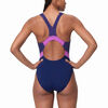 Womens Quantum Rib Splice One Piece Peacoat Neon Jelly