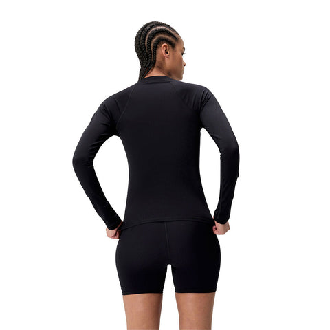 Womens Classic Logo LS Rash Top Anthracite