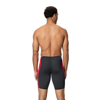 Mens Solid Splice Jammer Black Red