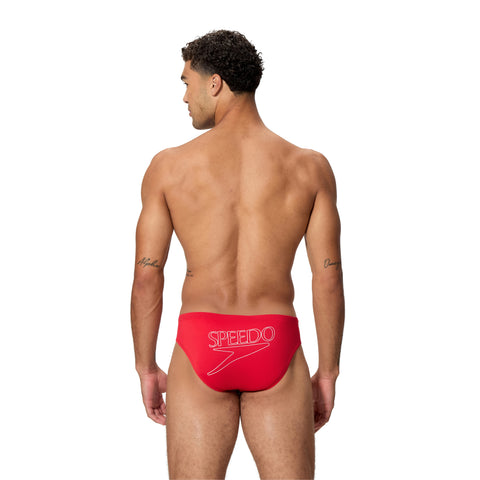 Mens Classic Logo Brief Red