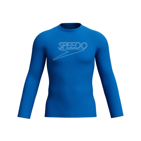Mens Classic Logo Long Sleeve Rashguard Turkish Sea