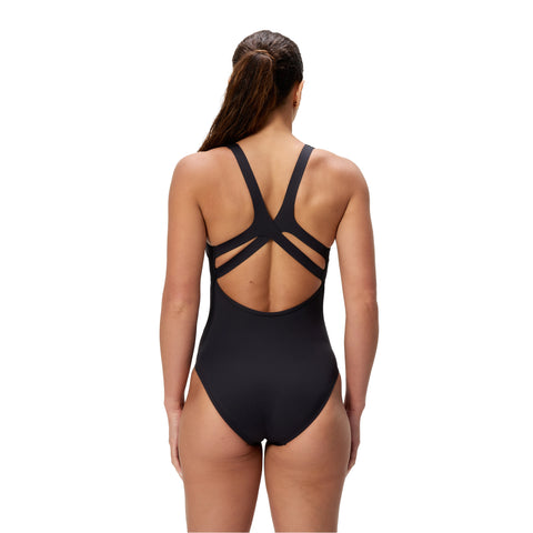 Womens Sculpture Boom Back One Piece Black