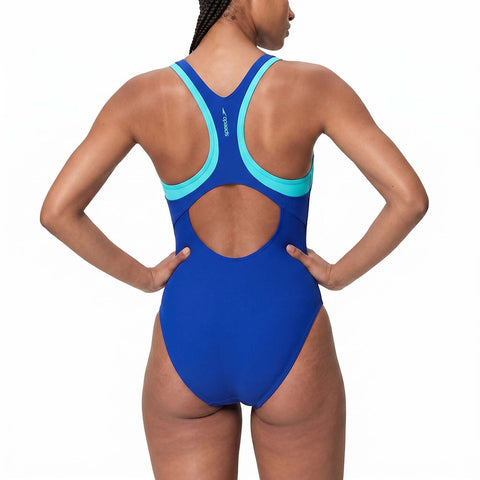 Womens Colourblock Racerback One Piece Nightwatch Aquabrze