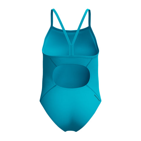 Girls Classic Logo One Piece Mayan Blue