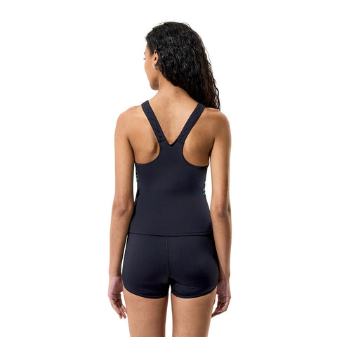 Womens Hyperboom Splice Tankini Anthracite Hyperteal